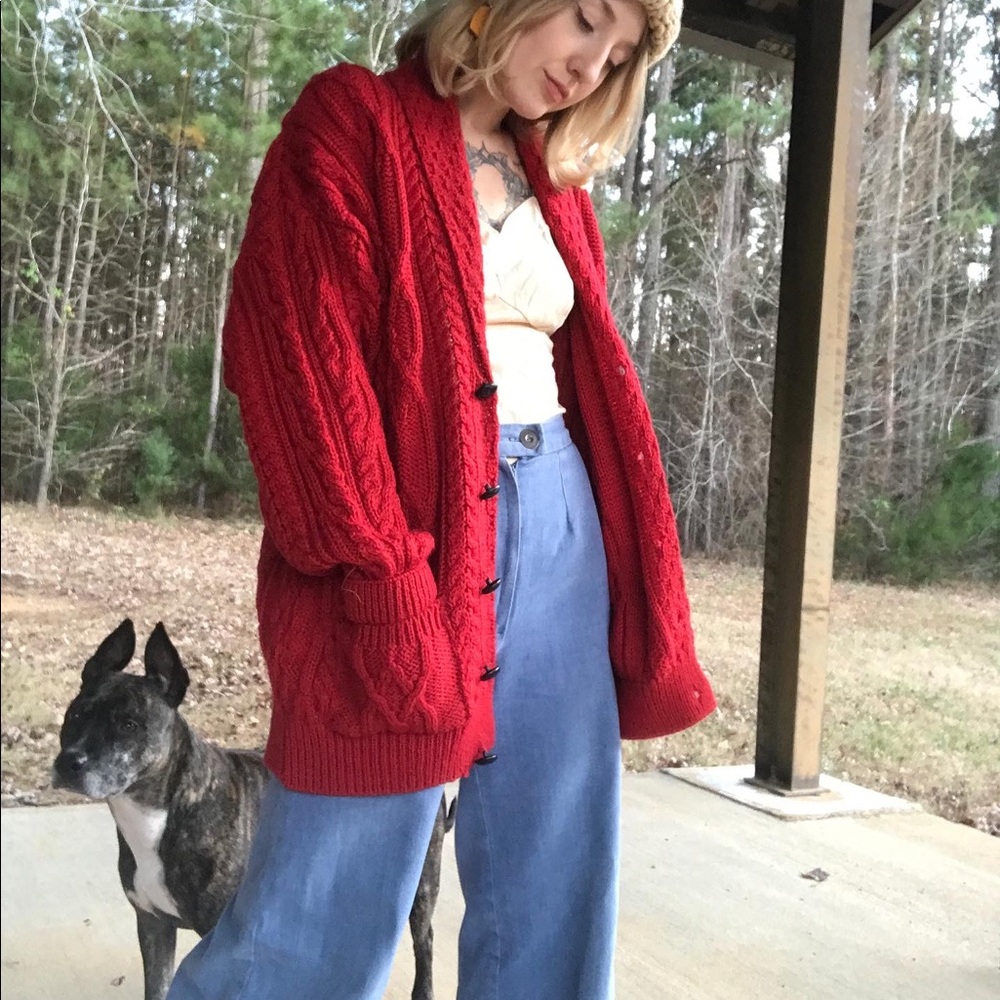 Aran Crafts cable knit sweater